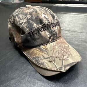 Winchester Vintage Hat Cap Buckle Rifles Guns Camo Camouflage Embroidered OSFA
